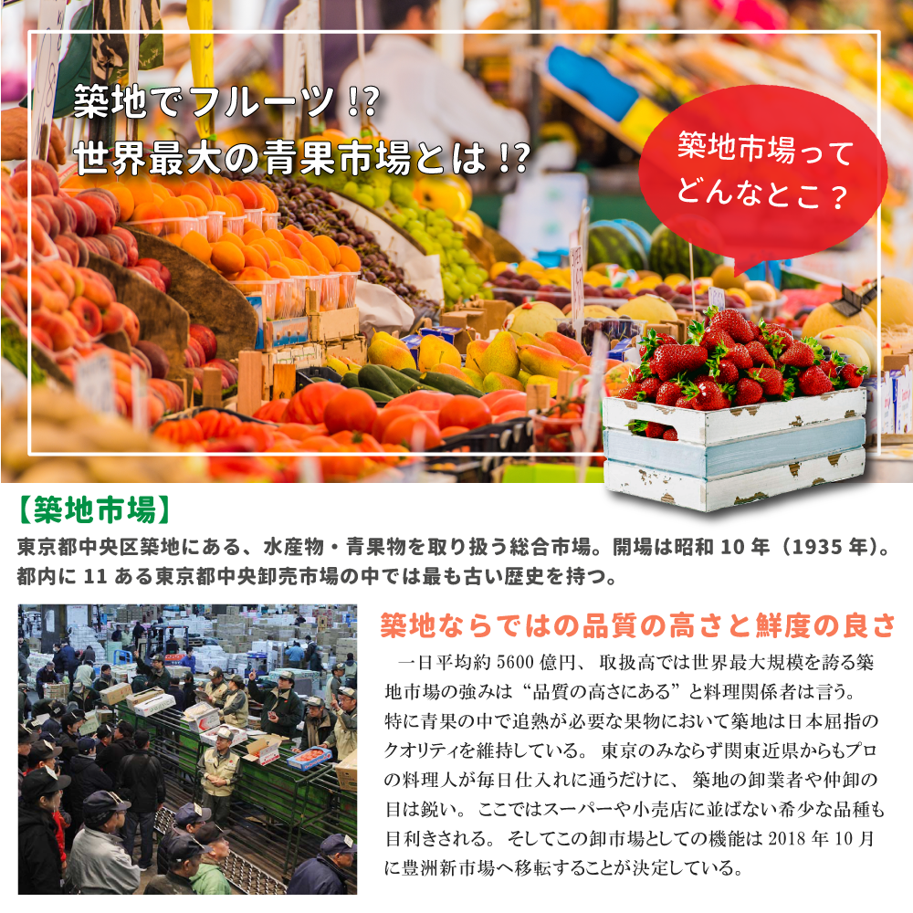 築地でフルーツ!?世界最大の青果市場とは!?